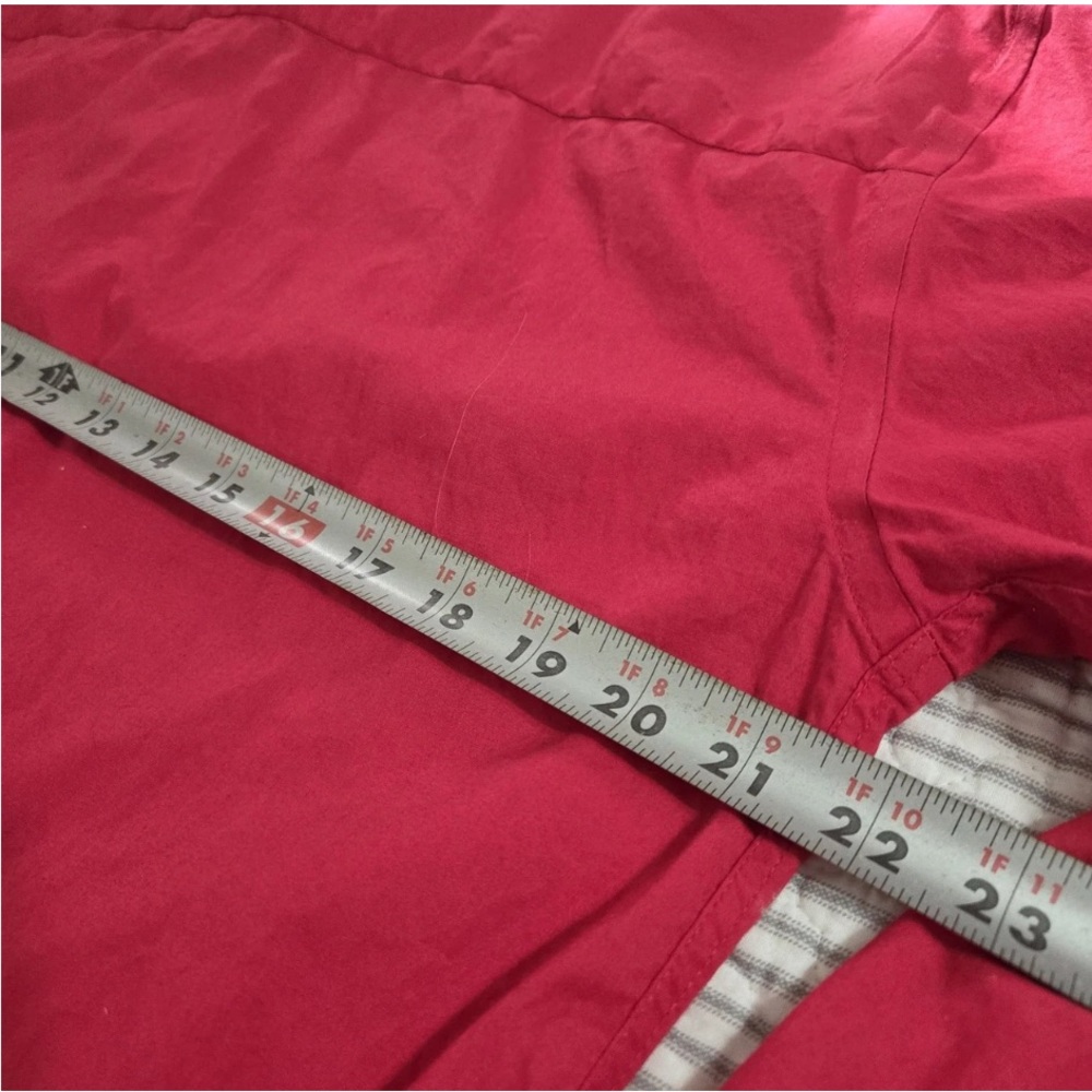 Michael & David Red Dress Button Down contrast sleeves. Gorgeous - Picture 9 of 13